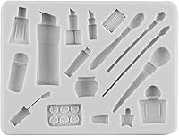 Vista 7 de Sijiangmold Herramientas de maquillaje, moldes de silicona, lápiz labial, botella de perfume, sombra de ojos, rizador de pestañas, molde