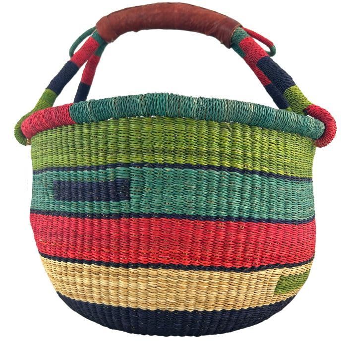 Bolga Korb Afrika - XXL - Das Original aus Ghana - Bunt - Fair Trade - Rund...