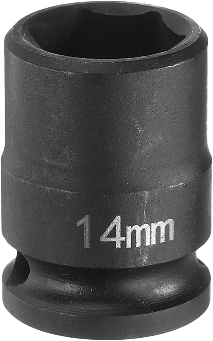 HARFINGTON Deep Impact Socket 3/8" Square Drive by 6mm Metric 6 Point Socket 30mm (1.18") Long CR-MO Steel Industrial Grade Flip Socket for Home Auto Hex Nuts Bolts Repair, Black