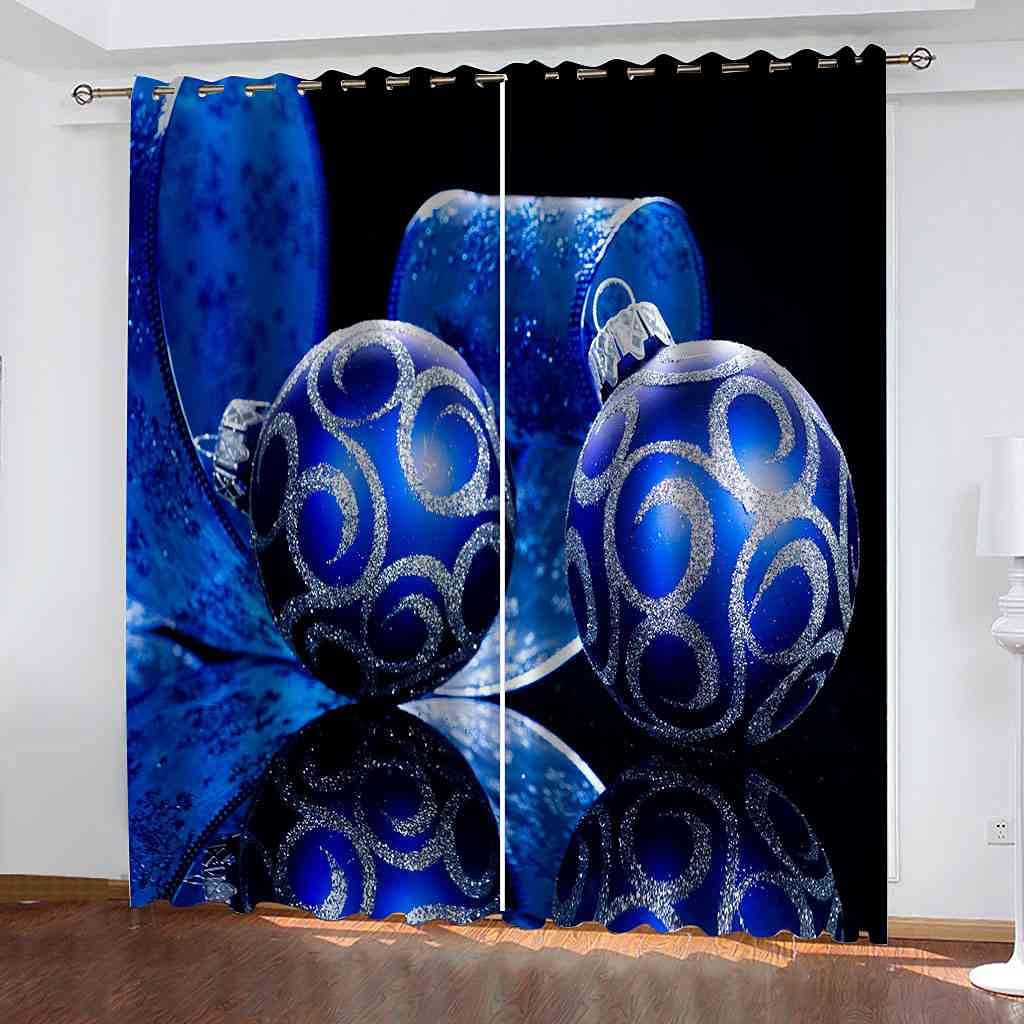 Rideau thermique haut de gamme en polyester bleu rideaux occultants salon 264x242 cm