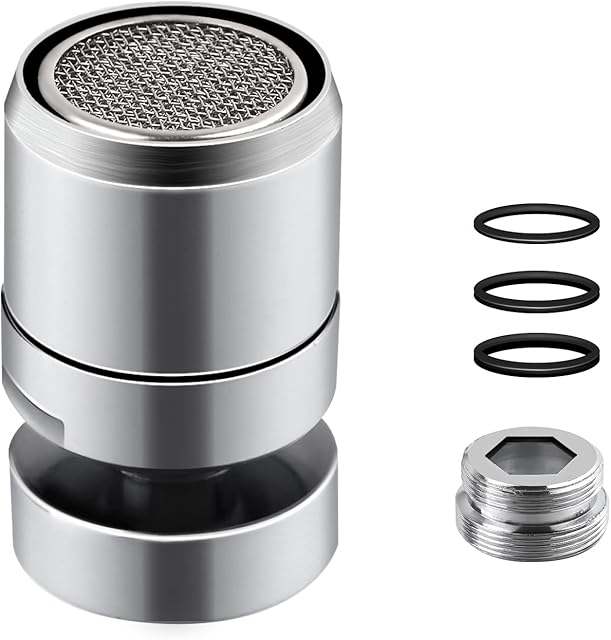 Her Kindness aerators for taps, 360° rotatable Water Saving Sieve, Aerator for Kitchen and Bathroom, Perfect tap Attachment, Suitable for tap with M22 External or M24 Internal Thread
