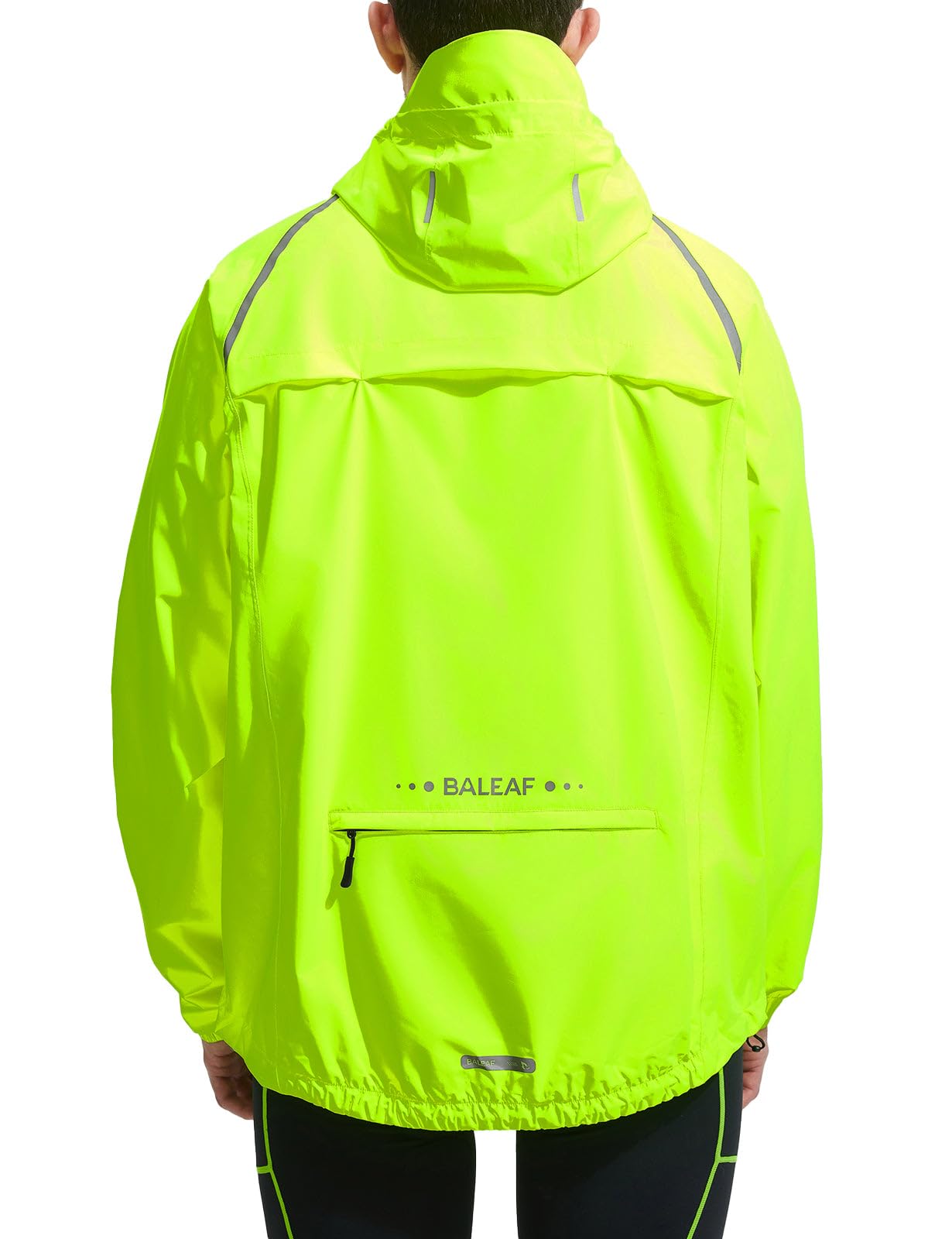 baleaf Veste de Cyclisme pour Homme Plus Longue, Imperméable Respirante Randonnée Running Coupe Vent Légère anti Pluie Grand Tall
