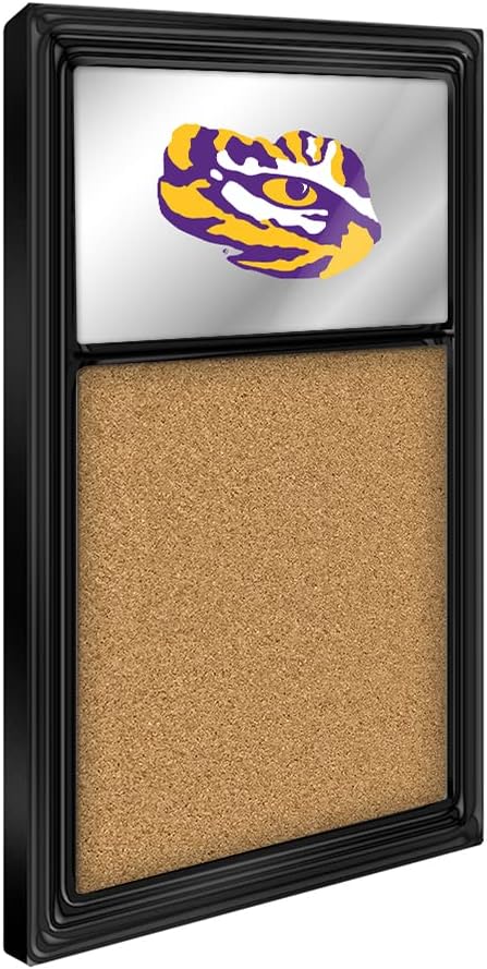 The Fan Brand NCAA LSU Tigers - Tiger Eye - Mirrored Cork Note Board - Sports Team Bar Sign Décor: Home, Dorm, Garage, Office, Fan Cave