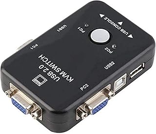KVM USB 2.0 VGA/SVGA Switch Box for Sharing Monitor Keyboard Mouse