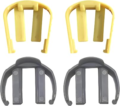 4-Pack Pressure Washer C-Clips for Karcher K2 K3 K4 K5 K6 K7, Replacement Hose Trigger Clamps Quick Connector Locks Buckles 2 Yellow and 2 Grey Part No. 5.037-333.0