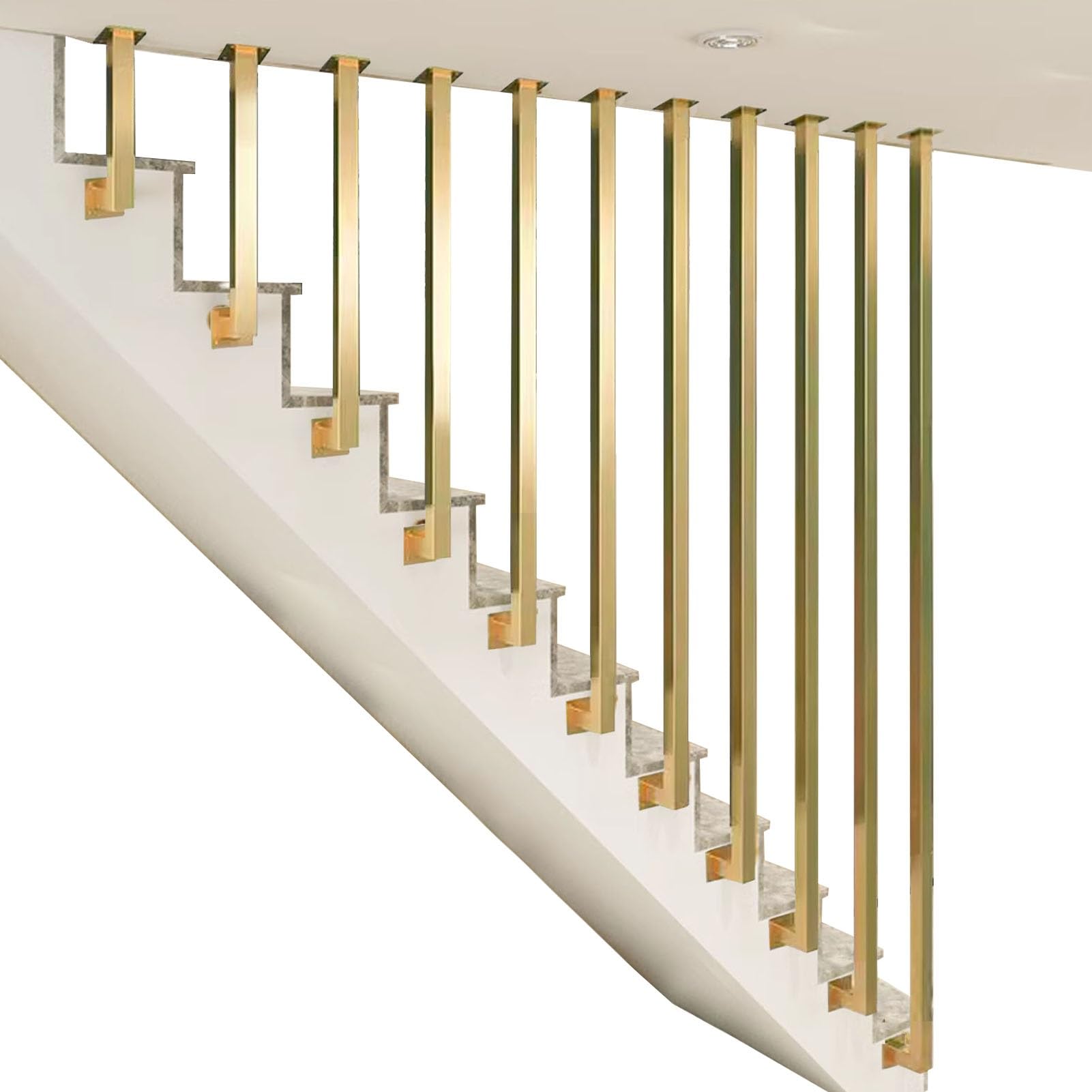 Rampe d'escalier en métal galvanisé 125 cm pour extérieur
