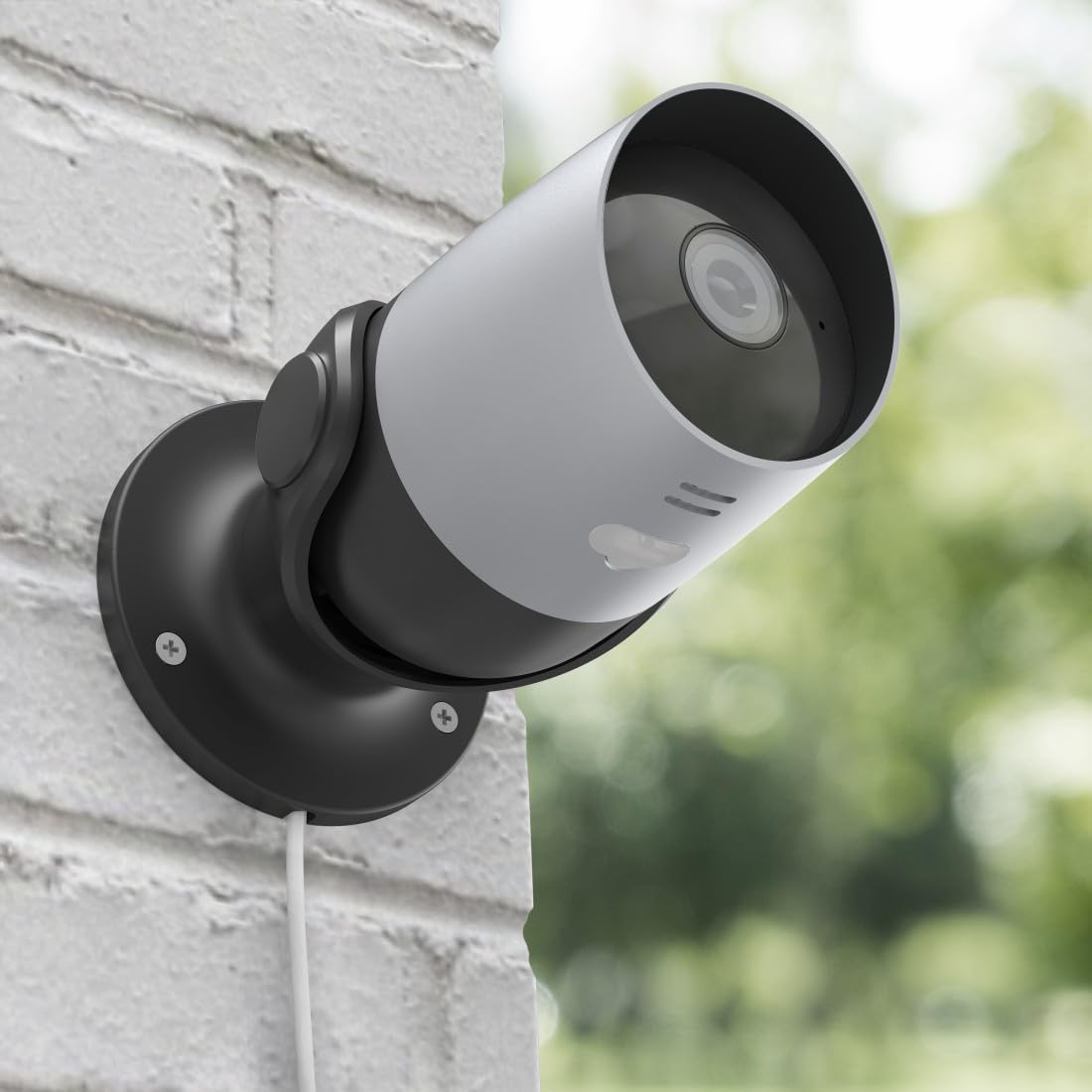 HAMA Kamera Zewnętrzna WiFi Full HD 1080p z Czujnikiem Ruchu, Noktowizorem, Komunikacją Dwukierunkową i Kompatybilnością z Google Assistant, Alexa