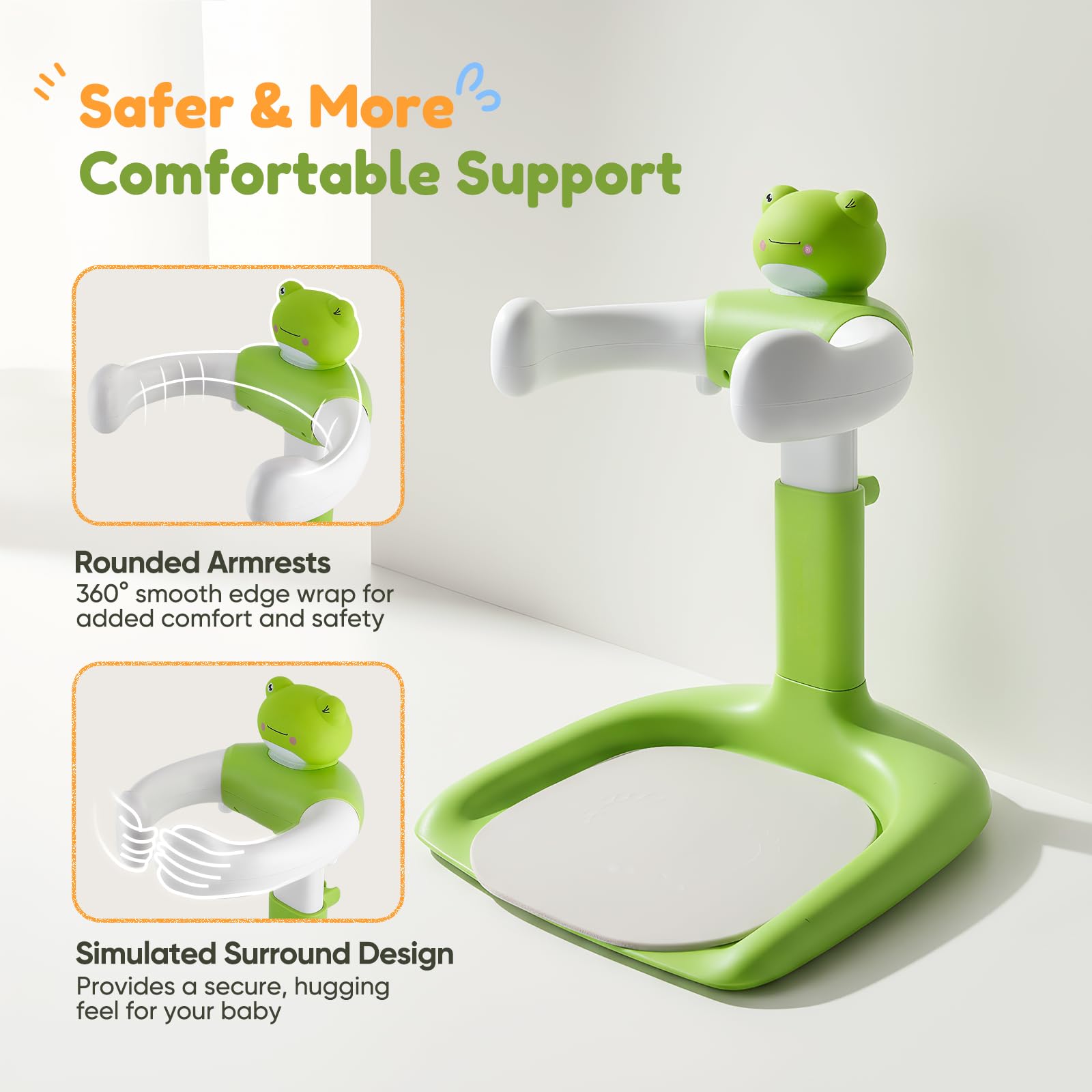 Support de Douche Bébé Debout, Baby Shower Stand Bath pour 6-36 Mois,Tour de Douche Réglable pour Aider Bébé,comme douche bebe debout et cadeau prénatal