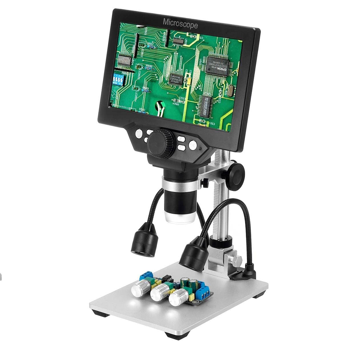 ASerZenith Microscope Accessories Kit Slide Preparation Camera G1200 1200X Digital Microscope For Video Microscope 7Inch Lcd 12Mp Magnifier Tool Microscope Accessories