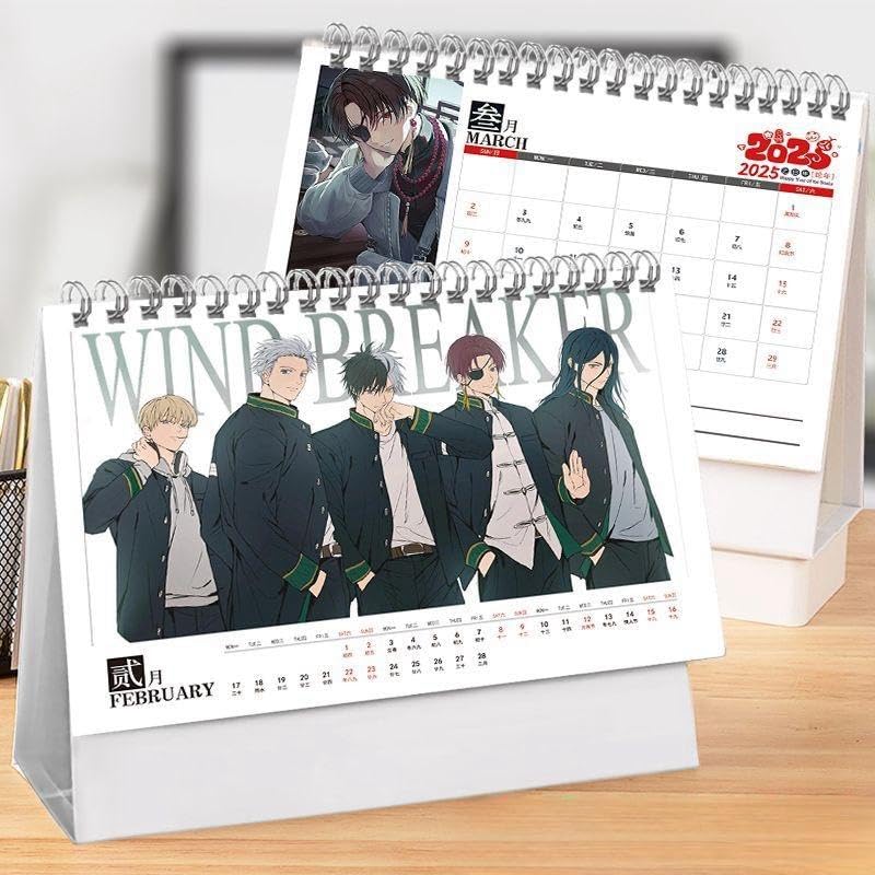 Amazon | ウィンドブレイカー 2025年 卓上カレンダー カレンダー 蘇枋
