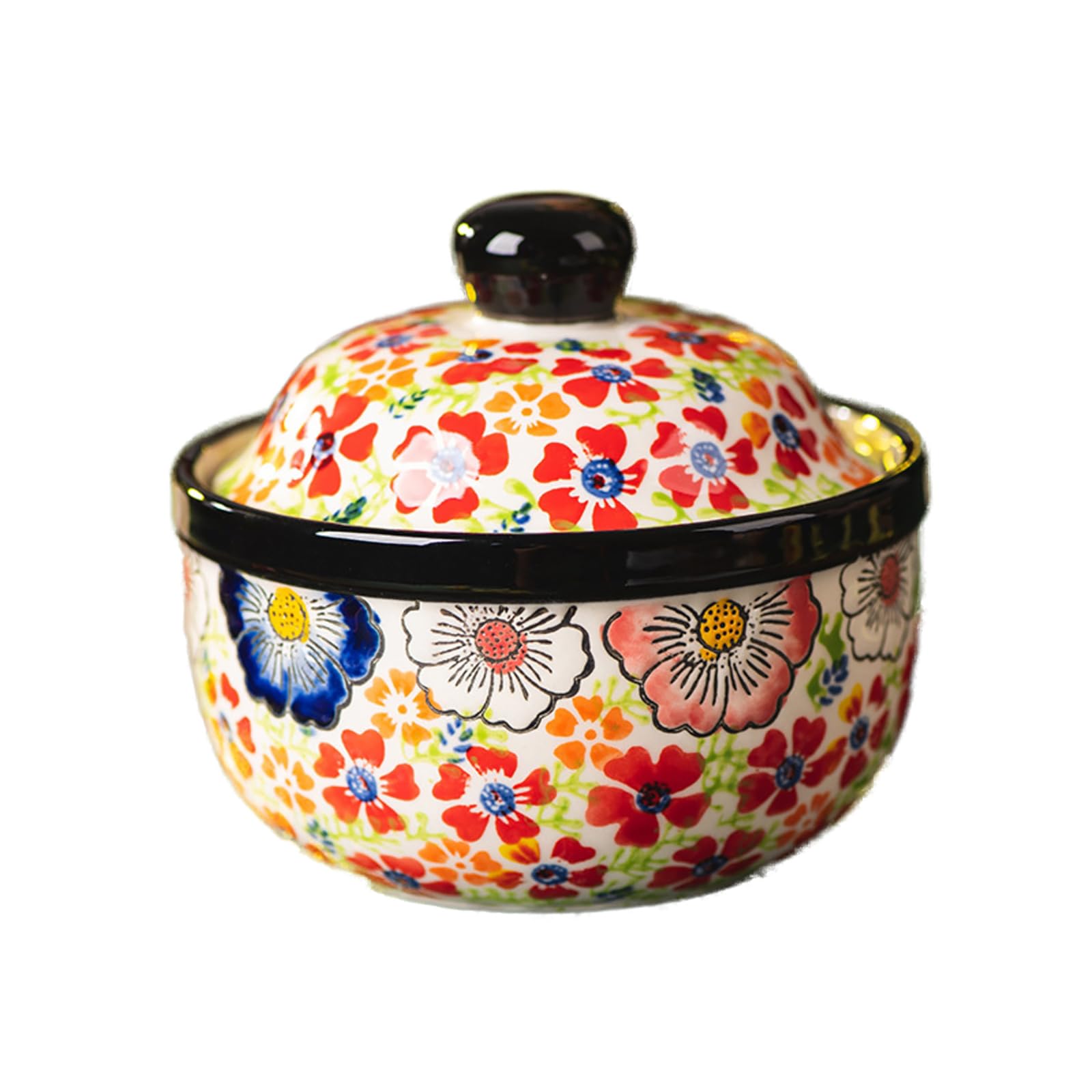 Ragoûts en céramique peints à la main douceur de fleurs et de violets