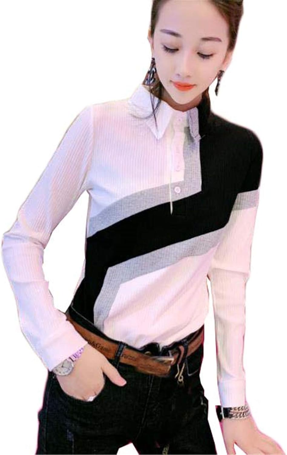 トナリ レディース ポロシャツ 長袖tシャツ Vネックシャツ タイト スリムシャツ 切り替え スプライス オシャレ 変わったデザイン ファッション ブラウス カシュクール 秋冬物 春服 大人気 長袖 トナリ レディース ポロシャツ 長袖tシャツ Vネックシャツ タイト スリムシャツ 切り替え スプライス オシャレ 変わったデザイン ファッション ブラウス カシュクール 秋冬物 春服 大人気 長袖