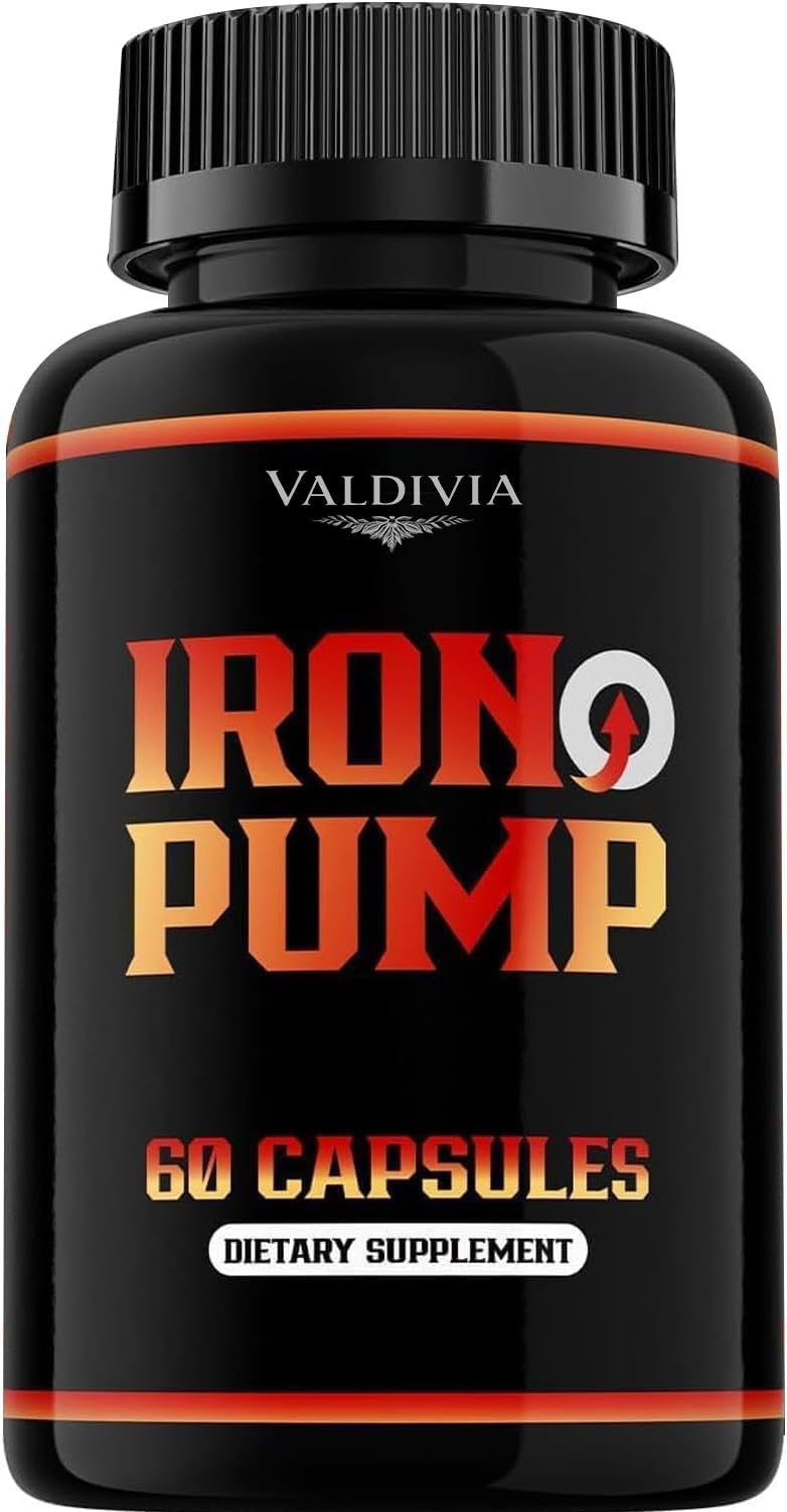 Iron Pump Formula Dietary Supplement, Male Performance, Iron Pump Capsules Max Formula, Max Support, Support Pills, 60 Capsules for 1 Month