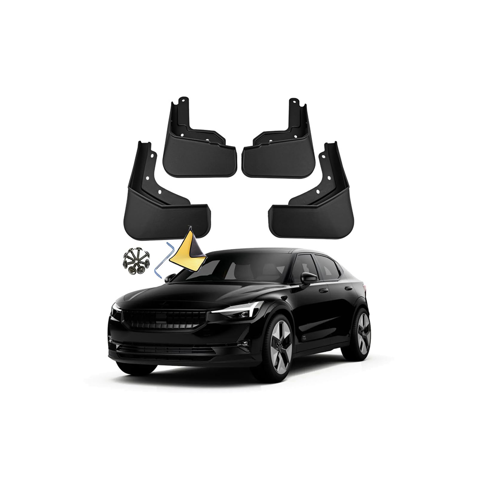 Front Rear Mud Flap Splash Guard Fender Plastic For Polestar - View #6
