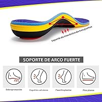 Vista 3 de VALSOLE Plantillas ortopédicas resistentes para alivio del dolor - plantillas de arco alto para fascitis plantar de más de 220 libras para hombres