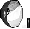 Godox 37.5in95cm Octagon Umbrella Reflector Soft Box with Carrying Bag Portable Octagon Umbrella Octobox for Studio Photography Flash Speed Light