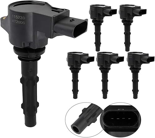 Vista 188 de OCPTY Juego de 4 bobinas de encendido compatibles con OE: UF604 C1685 apto para Mazda 3 para Mazda 5 2008-2015