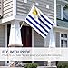 ANLEY Fly Breeze 3x5 Foot Uruguay Flag - Vivid Color and Fade proof - Canvas Header and Double Stitched - Uruguayan Flags Polyester with Brass Grommets 3 X 5 Ft
