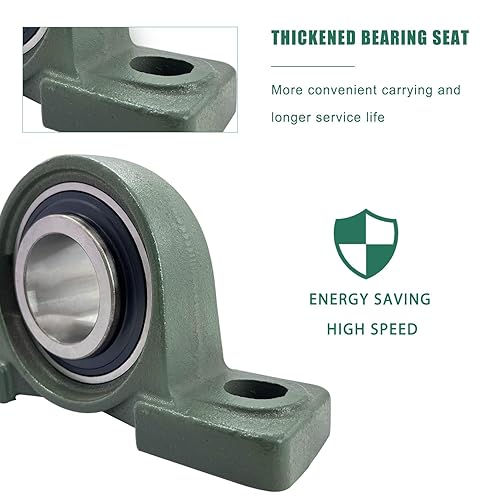 Miniatura 170 de 4 unidades UCP205-16 Cojinetes de bloque de almohada de 1 pulgada de eje de hierro fundido p205 rodamientos con 1 pulgada de diámetro montado bloque