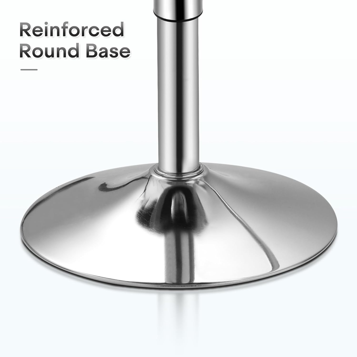 Athena Collection Round Bar Table 27.5"- 36" Height Adjustable Bistro Pub Table, Bar Height Cocktail Table with Swivel Top Metal Base, Tall Table for Home Bar Party Event, White