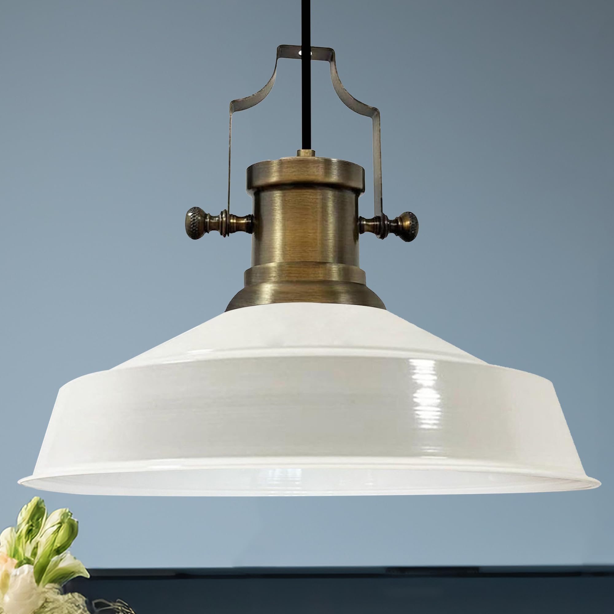 Royaltech Augusta Pendant Light, White, Ø 40 Cm, Metal, E27, Vintage