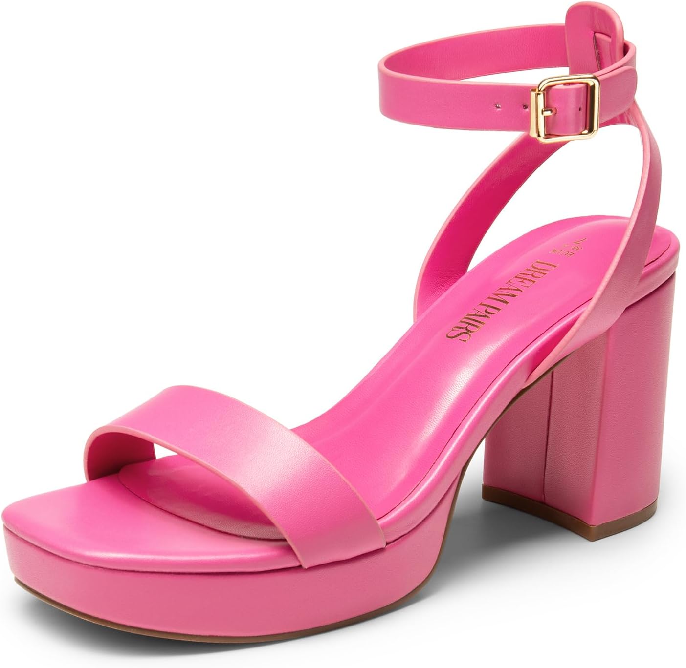 DREAM PAIRS Platform Heels for Women High Block Chunky Open Toe Ankle Strap Heels Fashion Wedding Party Evening Prom Dance Dress Pump Sandals Shoes