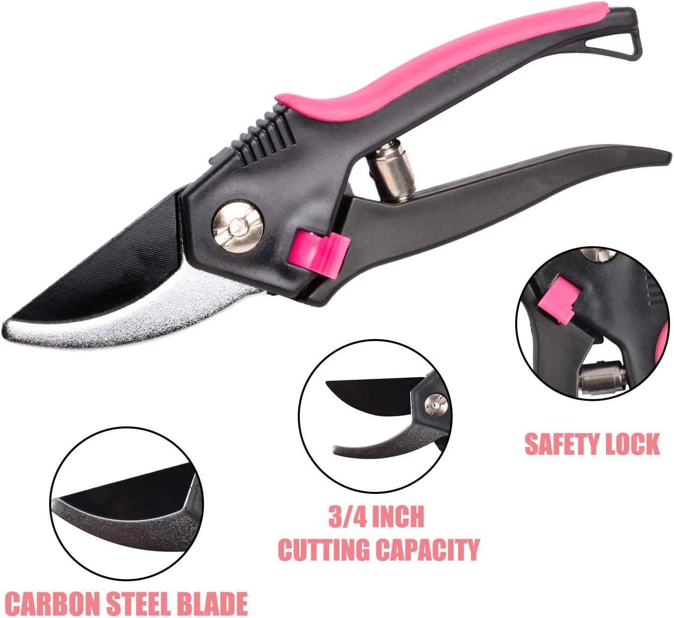 Monika 20-Piece Gardening Tool Set for Women, Heavy Duty Rust-Proof Stainless Steel with Pink Floral Carry Bag, Includes Trowel, Transplanter, Cultivator, Pruner, Ideal Gift for Garden Lovers