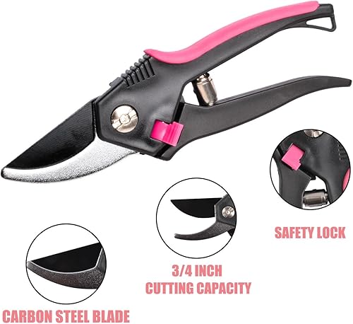 Miniatura 7 de Monika Kit de jardinería 20 piezas Transplantador, tenedor, cultivador, paleta, podadora, tenedor de deshierbe regalo de elección