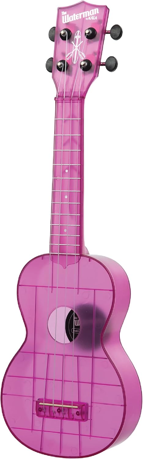 Kala Ukulele Amethyst Purple 4 String Soprano Ukulele from the Waterman Sea Glass Collection, Classroom Instruments