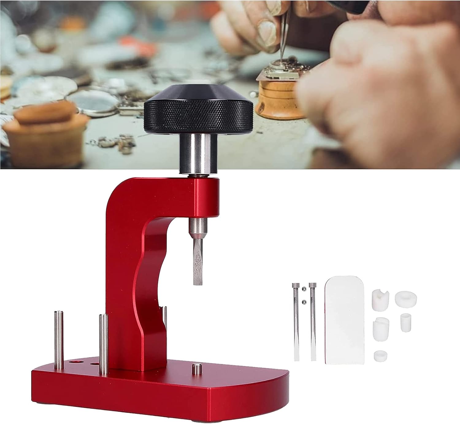 Professional Watch Back Remover Tool, Aluminum Alloy Prying Machine for Watchmakers & Repair, Precision Watch Repair Kit, Essential Watch Tools