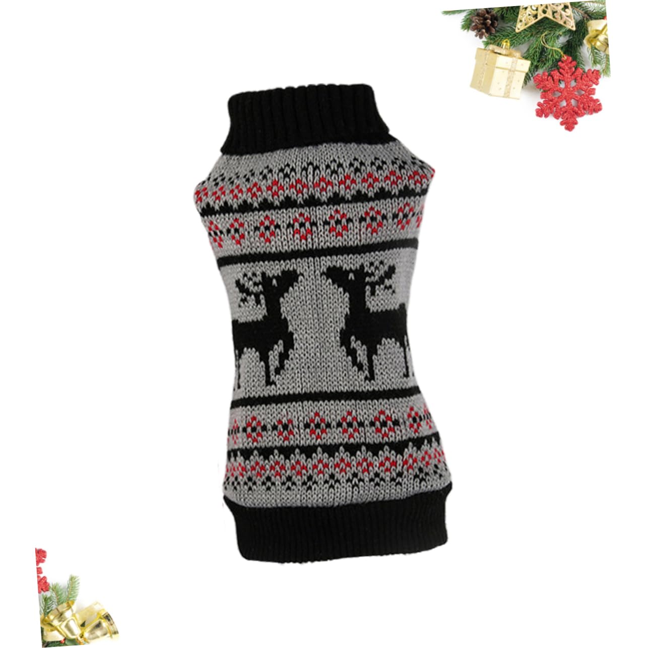 HMJGDHX 2 Pezzi Maglione per Animali Domestici Moda Cane Inverno Caldo Natale Cervo Modello XS Albero di Natale Vestiti per Animali Domestici