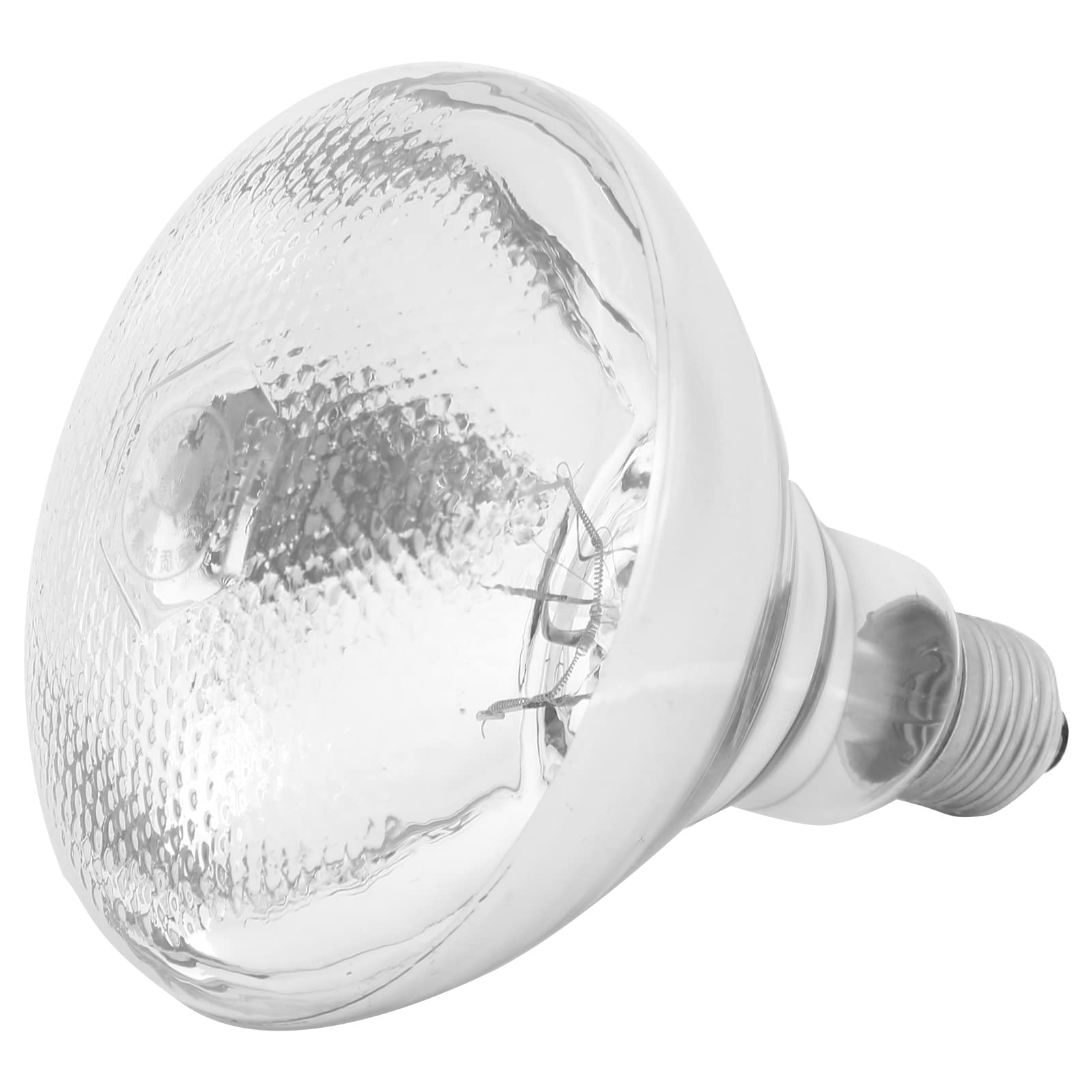 Akozon Lampada riscaldante per allevamento, lampada riscaldante per allevamento da 250 W Lampadina per isolamento a infrarossi a temperatura regolabile 220 V‑240 V (vaiolatura in vetro bianco AR38) An