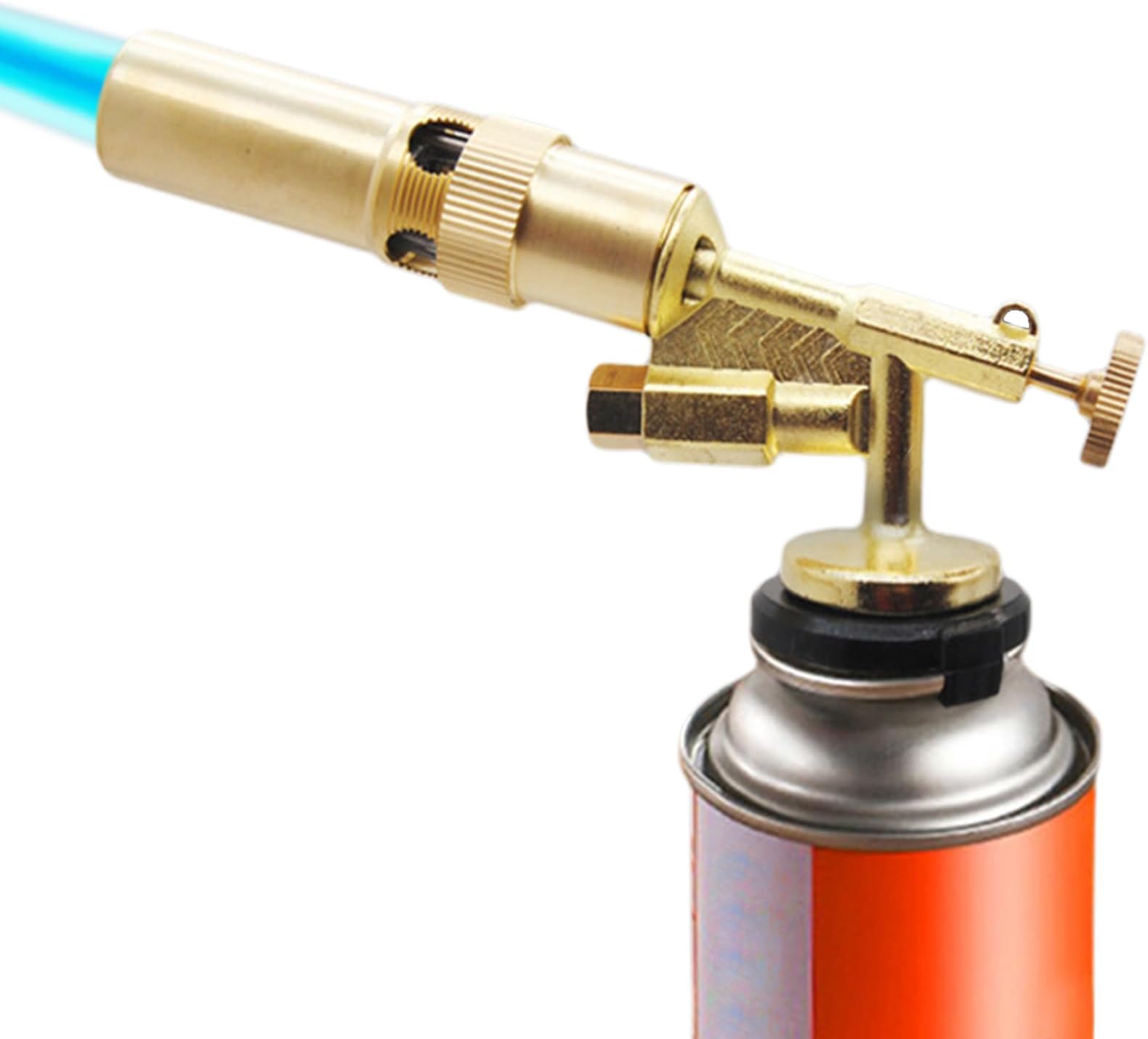 Copper Alloy Butane Torch Head - Adjustable Flame Kitchen Torch, Handheld Blow Lighter for Culinary, BBQ, Baking, Cooking,Creme,Soldering