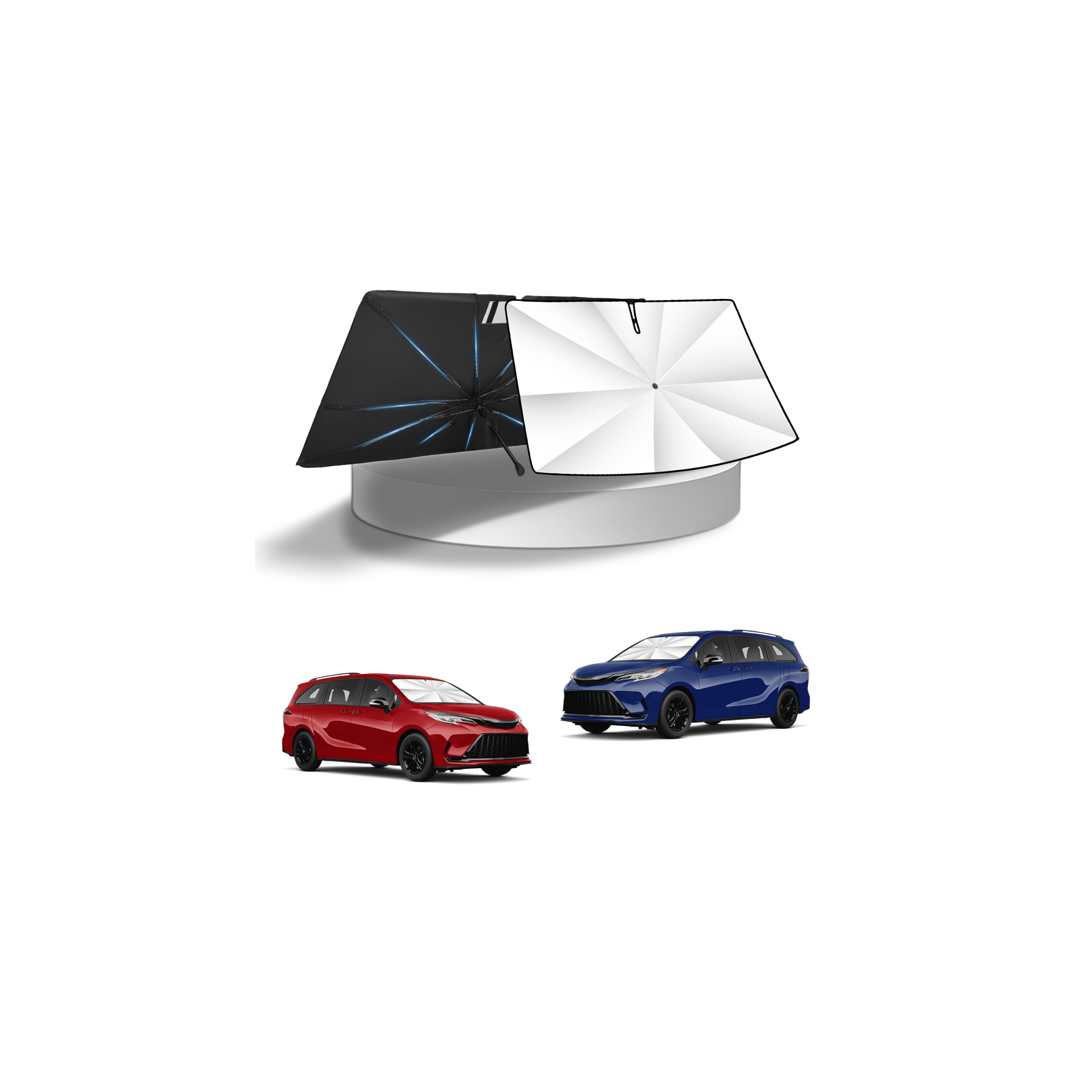 KUST Windshield Sun Shade Umbrella for 【2019-2026 Toyota RAV4】, Custom Fit Windshield Sunshade, Interior Accessories for RAV4, Blocks Heat &amp; UV Rays Keep Car Cool Sunshield