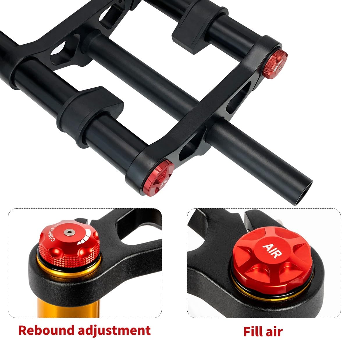 Forcella Anteriore Bici Elettrica 26x4.0 QR 135 Mm Freno A Disco