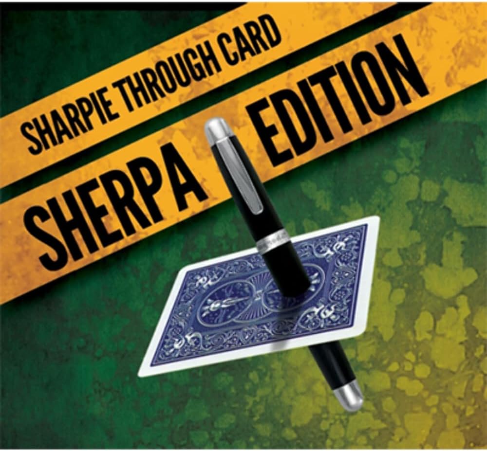 Sharpie Through Card SHERPA Version (DVD and Gimmick) Red by Alakazam Magic - DVD