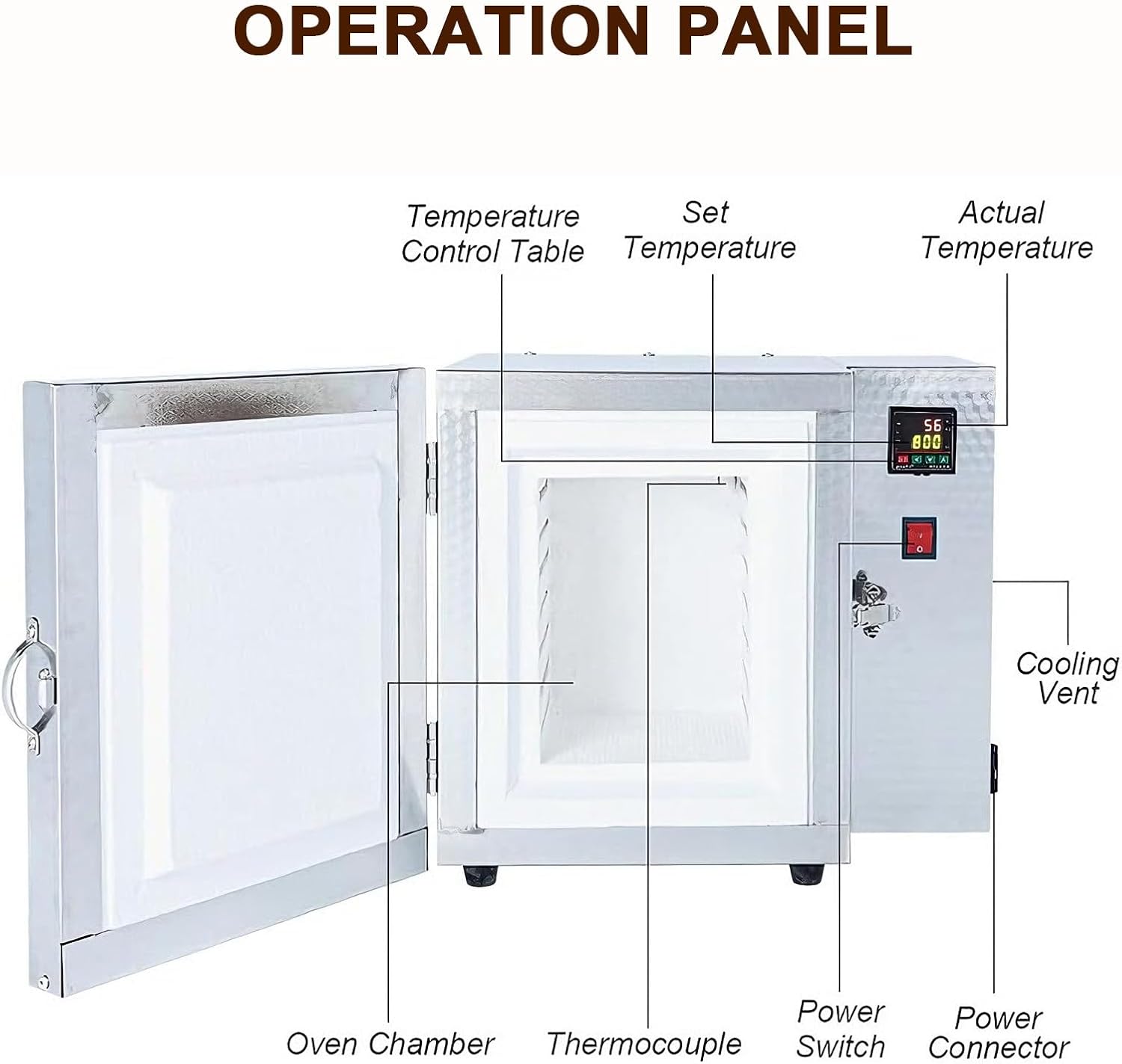 Temperature Controller Jewelry Casting Burnout Furnace Oven Kiln Machine, 1150℃ Electric Ceramic Laboratory Muffle Furnace, for Dewaxing Annealing & Heat Treatment
