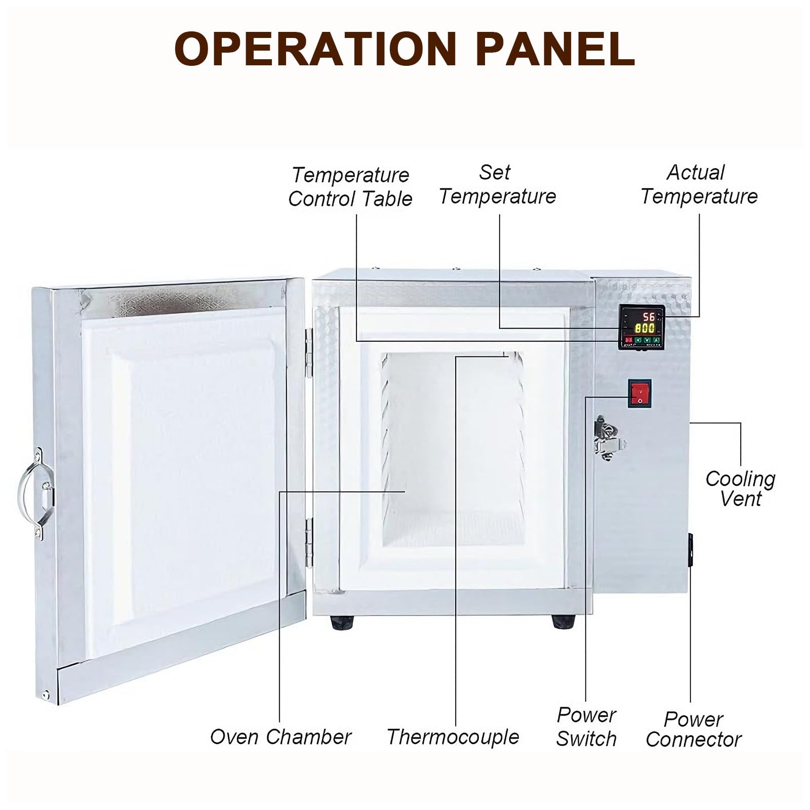 Horno de sobremesa para fundición de Joyas, Horno de mufla eléctrico de Laboratorio para cerámica, Horno de sinterización para el procesamiento de Metales y esmaltado cerámico