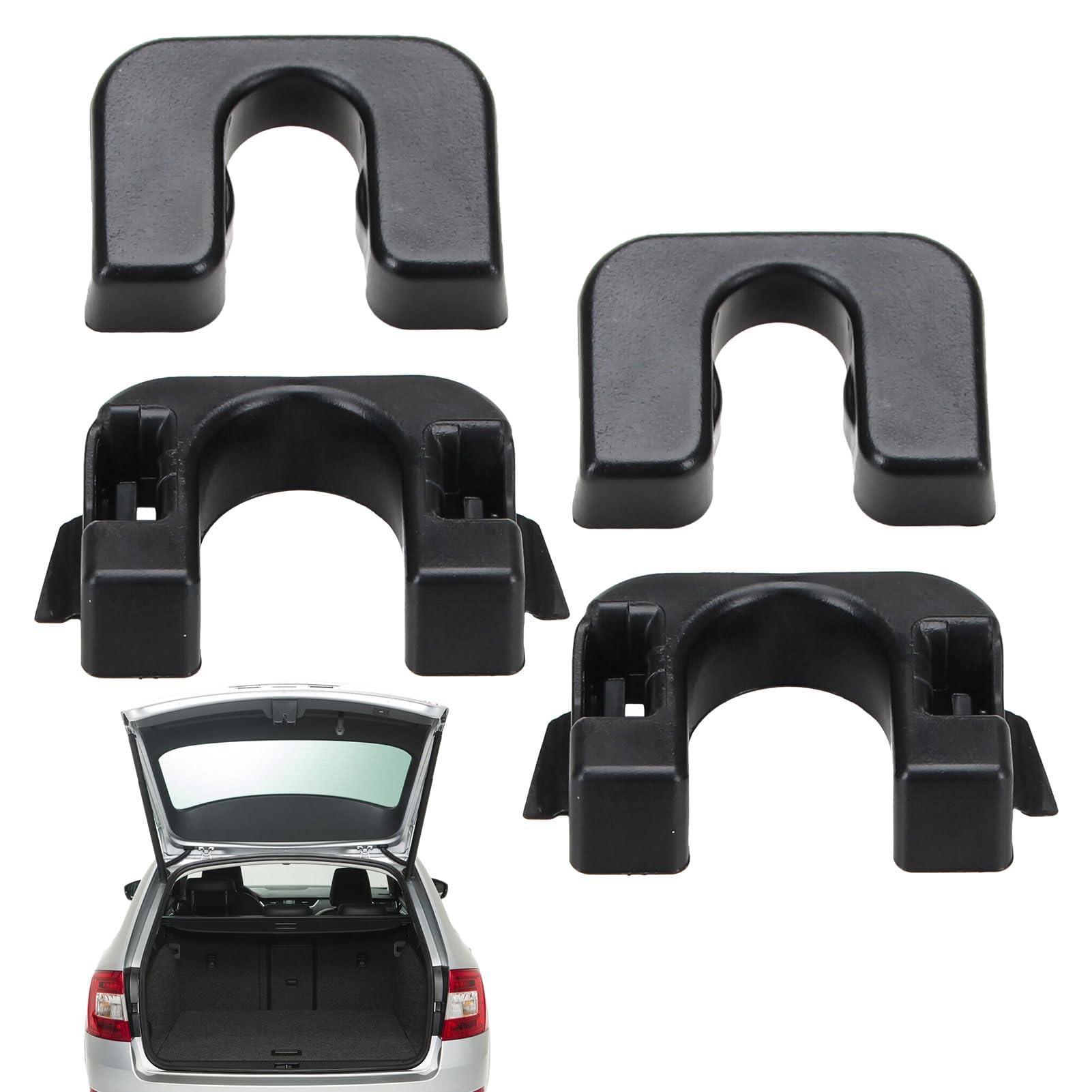 Rear Parcel Shelf Clips,2 Set Black Fastening Bracket Clips,for Ford Fiesta Parcel Shelf Clip Replacement,for Ford Focus Parcel Shelf Mk3 Mk4 Carnival Mk7 Mk8 B-Max C-Max 015532109e 1539663