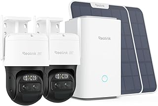 Reolink 4K PTZ Outdoor Surveillance Camera Battery with Car Tracking & Auto Zoom, Dual Lens, 8MP Solar WiFi Camera Outdoo…
