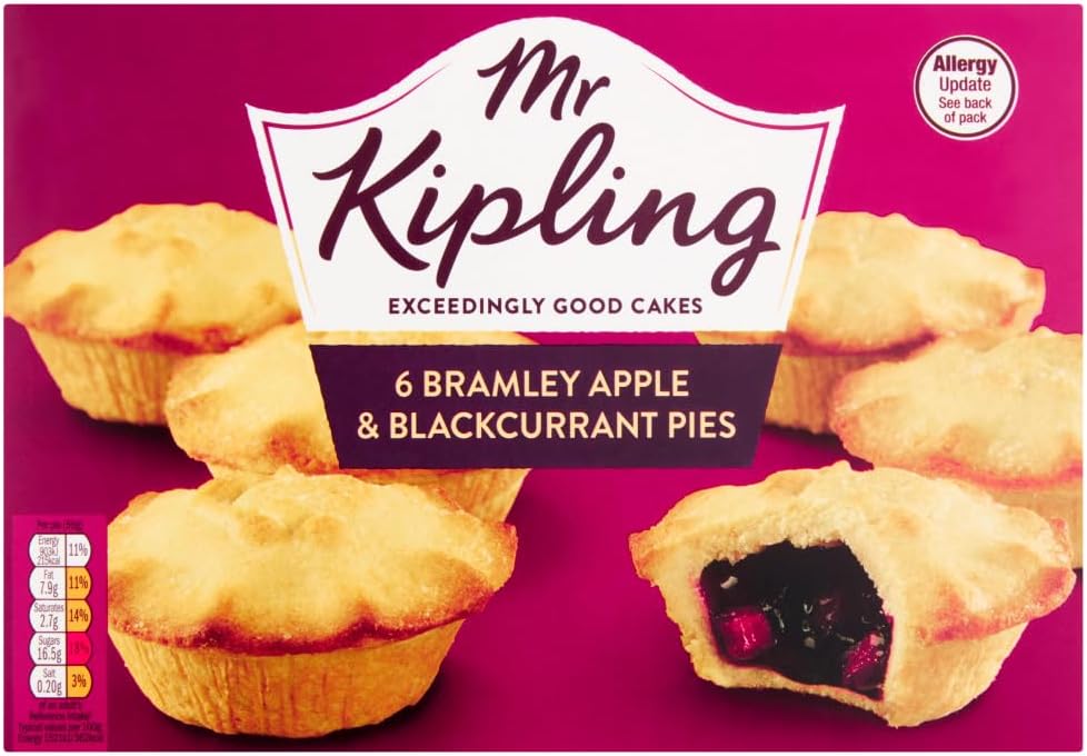 Pies - Bramley Apple and Blackcurrant - 6 Pack