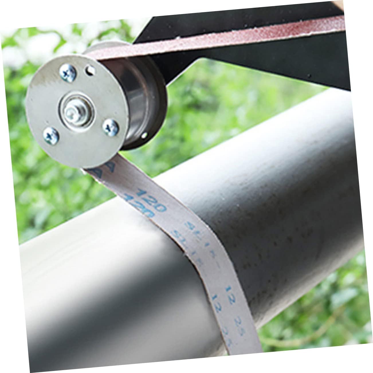 NUOBESTY 1set Belt Sanding Attachment Adapter for Belt Sander Portable Tube Polishing Tool Safe High-strength Spring for Durability