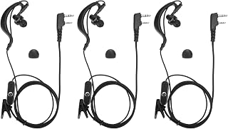 AMONIDA Walkie Talkies Earpiece Headset HB‑80 K Head Two Way Radio Earpiece Walkie Talkie Accessory