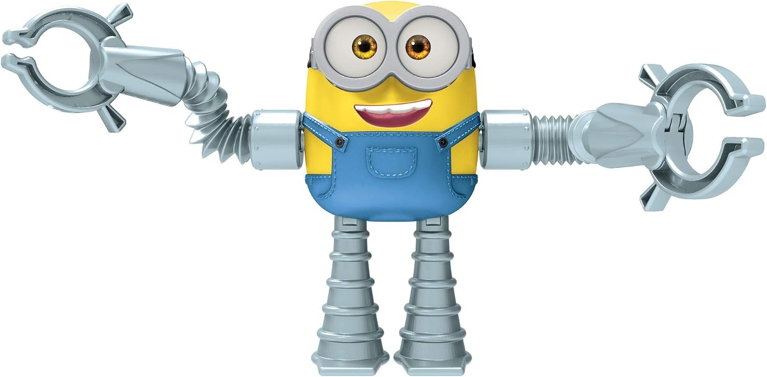 Minions: The Rise of Gru Arm Stretch Bob Action Figure Approx 4-in Movie Character Toy with Extending Arms & Teddy Bear Accessory for Ages 4 Years & Older