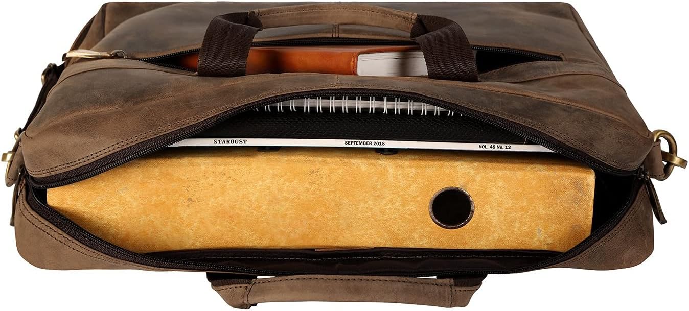 J WILSON London Designer Genuine Real Distressed Leather 15″ Laptop