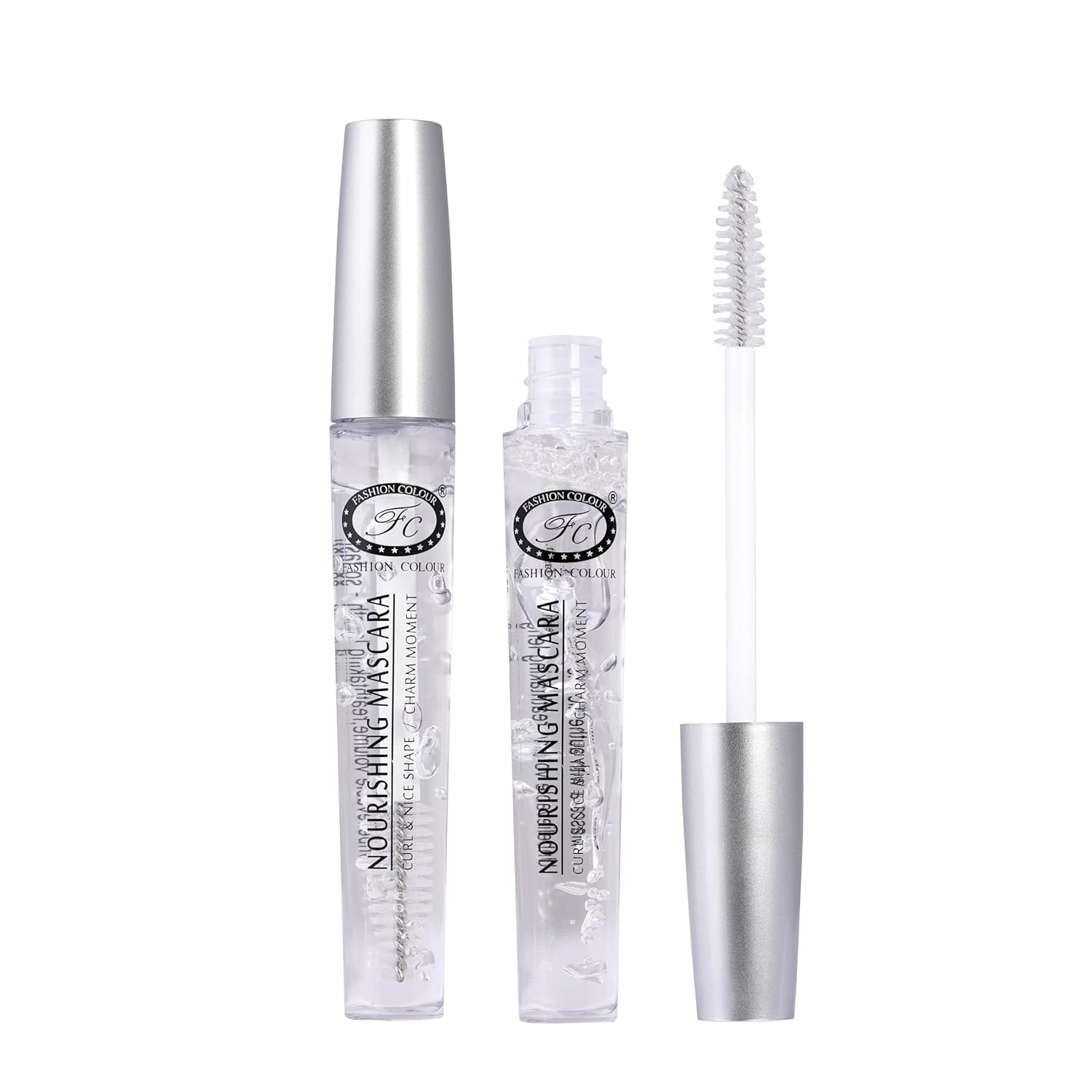 Fashion Colour Dual Eyebrow Powder & Transparent Waterproof Mascara (Black & Transparent Mascara) 1