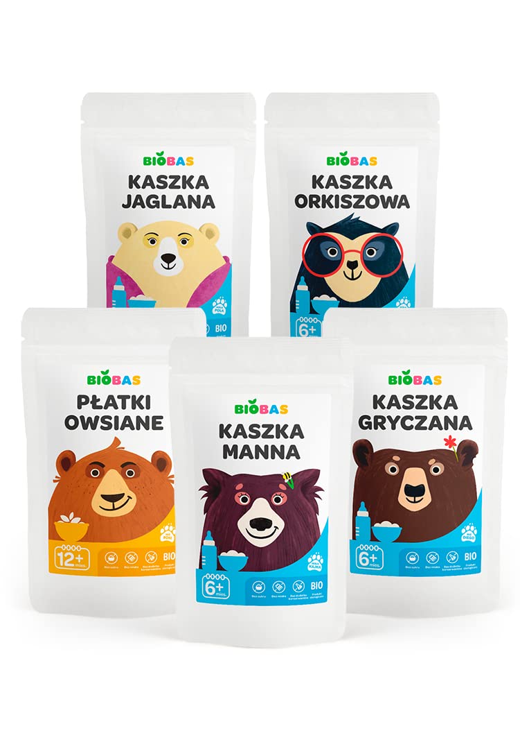 Zestaw Ekologicznych Kaszek BIOBAS + Płatki Owsiane