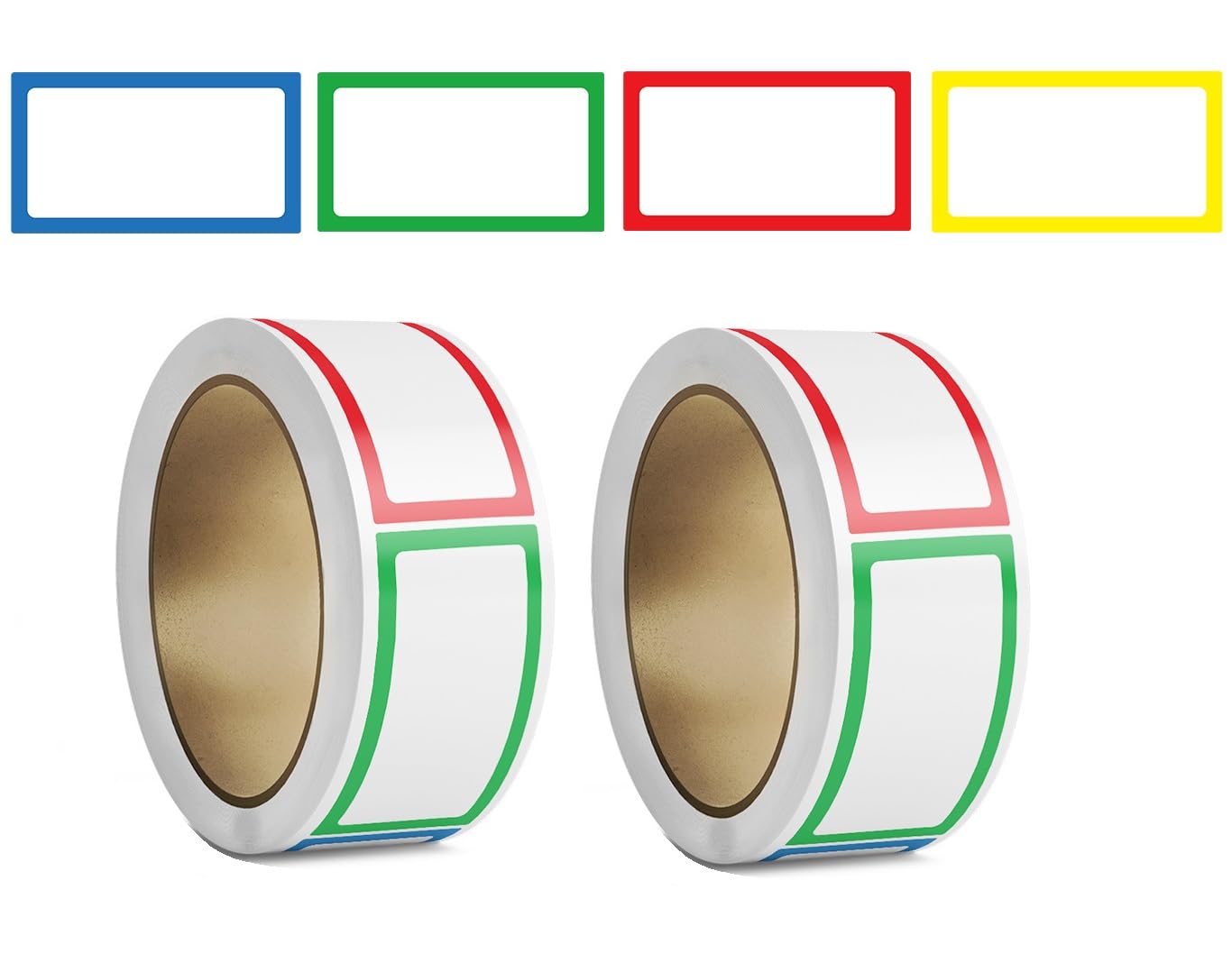 Name Tag Stickers, Mailer, Label, 600 Stickers in 2 Rolls (300 Labels/Roll) (Multicolor Small)