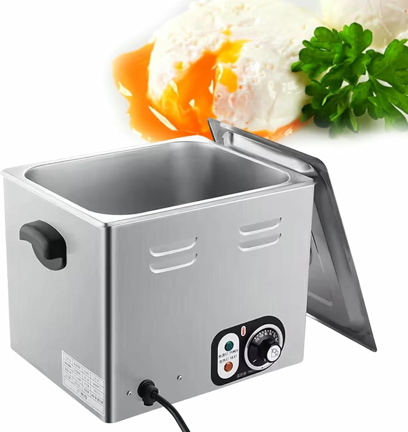 Electric Poached Egg Boiler, Commercial Hot Spring Egg Boiler, Egg Boiling Machine, 30-110°C Temperature Adjustment, 60 Egg Capacity~/