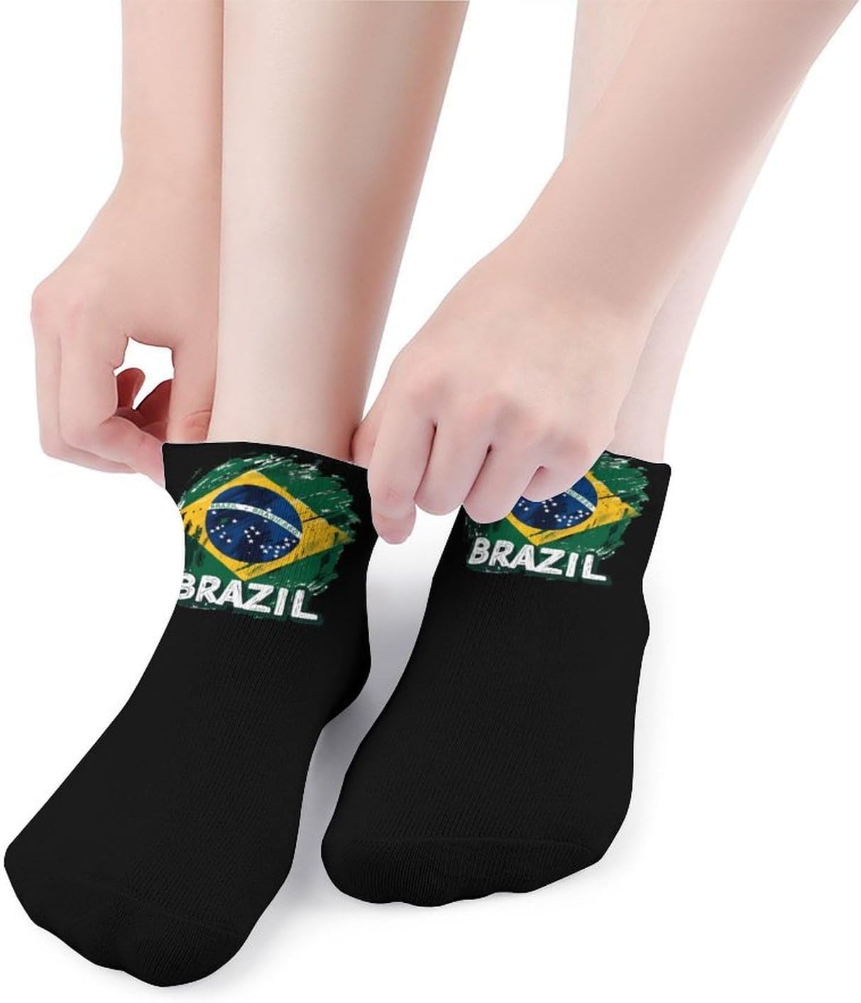 Brazil Flag Brazilian Ankle Socks for Men Women Low Cut Crew Sock Casual Sports Clothing